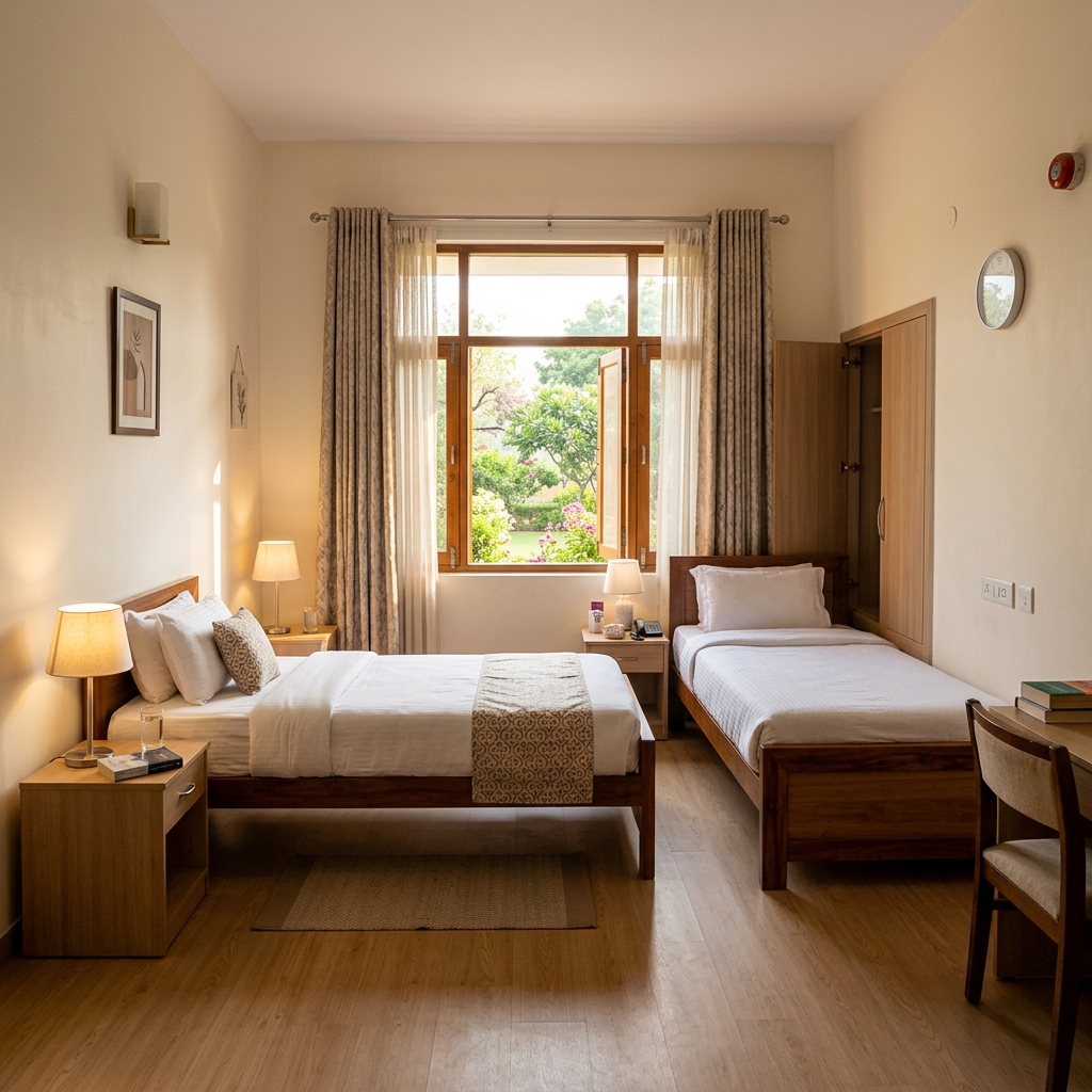 Neat and Comfortable Accommodation Room